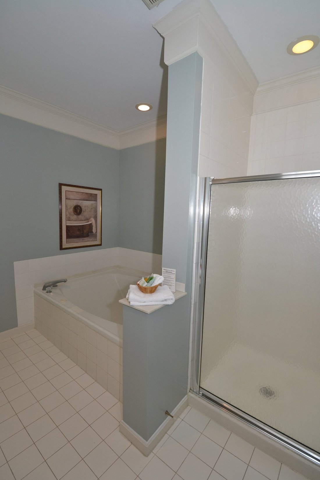 Flat Queen with Fireplace and Large Whirlpool Tub 1046 large whirlpool and shower