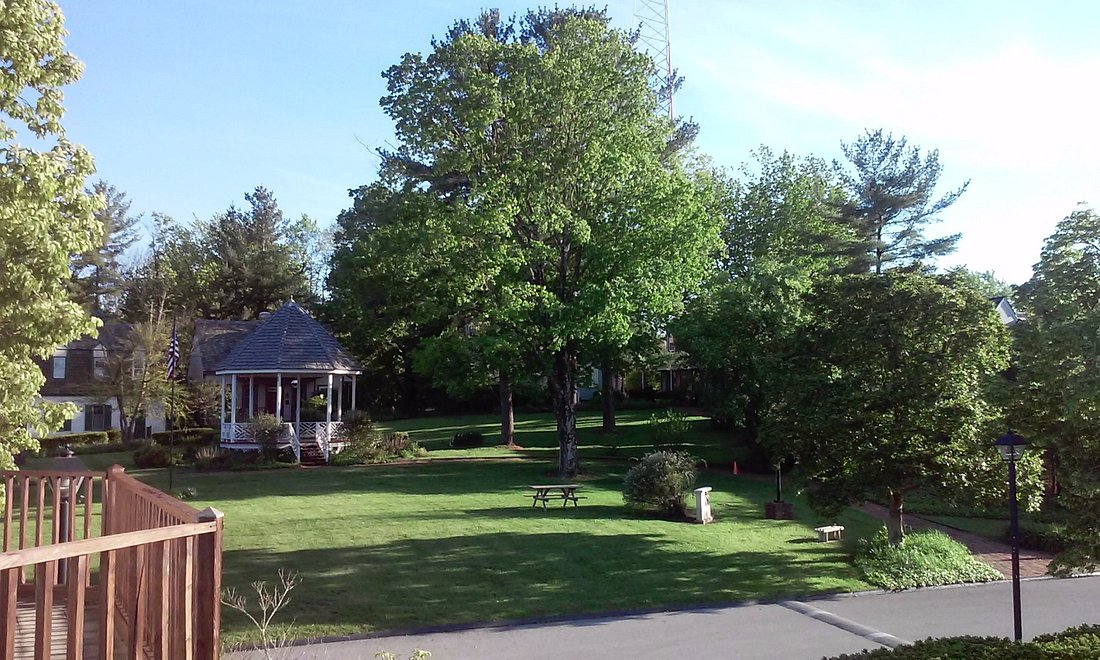 Century Suites courtyard view from lobby