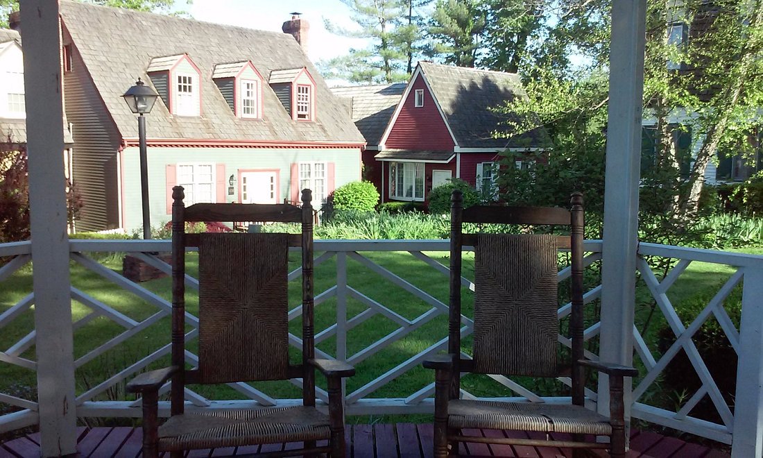 view from inside the gazebo
